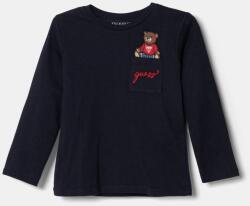 GUESS gyerek pamut hosszú ujjú felső sötétkék, nyomott mintás, N4BI06 I3Z14 - sötétkék 122-125