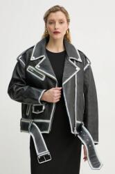 Stand Studio bőrdzseki Irene Jacket női, fekete, átmeneti, 62272-7030 - fekete 34