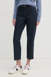 Tommy Hilfiger nadrág női, bézs, magas derekú egyenes, WW0WW40504 - sötétkék 38