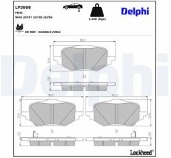 DELPHI fékbetétkészlet, tárcsafék DELPHI LP3908 (LP3908)