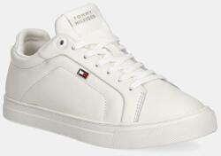 Tommy Hilfiger bőr sportcipő WOMENS ICON COURT SNEAKER FLAG bézs, FW0FW08327 - bézs Női 36