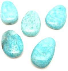 R. M. ékszer Átfúrt Amazonit madagaszkári csepp medál (020991)