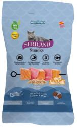 Mediterranean Natural Serrano Snacks Macskáknak Anti Hairball Szőrlabda Ellen Lazaccal és Tonhallal 50 g