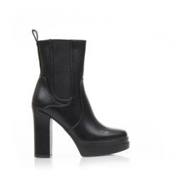 Tsoukalas Botine Negre imitație de piele cu bandă elastică și fermoar - tsoukalas-shoes - 163,63 RON