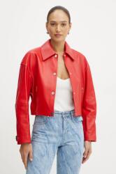 BOSS bőrdzseki női, piros, átmeneti, oversize, 50535759 - piros 34