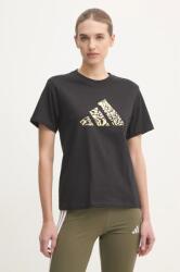 adidas pamut póló W T MET TEE női, fekete, JJ4059 - fekete L
