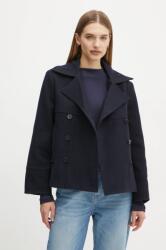 The Kooples gyapjúkabát sötétkék, átmeneti, kétsoros gombolású, FMAN29001K - sötétkék 42