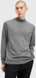 AllSaints gyapjú pulóver KILBURN MOCK férfi, fekete, félgarbó nyakú, M030KA - szürke L