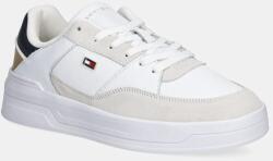 Tommy Hilfiger bőr sportcipő ESSENT BASKET SNEAKER METALLIC - fehér Női 36