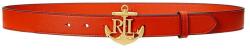 Lauren Ralph Lauren bőr öv narancssárga, női, 412957004 - narancssárga L