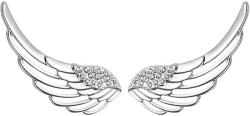 Silenti Jewelry Сребърни обеци "Криле" - Големи - 2.5см