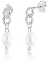 Silenti Jewelry Сребърни обеци "Перлена Верига