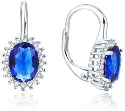 Silenti Jewelry Сребърни обеци "Девиз" - Син