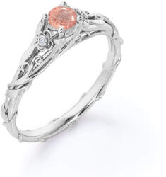 Silenti Jewelry Сребърен пръстен "Морганит" - 8 - 57мм (18.1мм диам. )