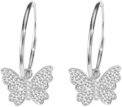 Silenti Jewelry Сребърни обеци "Пеперудени Халки