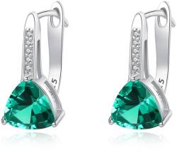 Silenti Jewelry Сребърни обеци "Деликатност" - Зелен