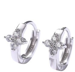 Silenti Jewelry Сребърни обеци "Цвете