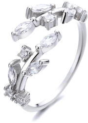 Silenti Jewelry Сребърен пръстен "Флора" - 6 - 52мм (16.6мм диам. )