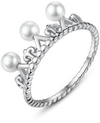 Silenti Jewelry Сребърен пръстен "Перлено Съкровище" - 6 - 52мм (16.6мм диам. )