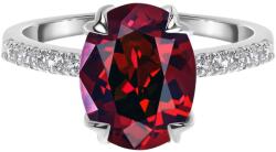 Silenti Jewelry Сребърен пръстен "Гранат" - 9 - 59.5мм (19.1мм диам. )