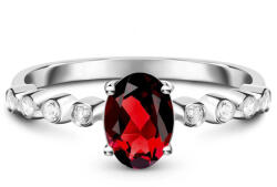 Silenti Jewelry Сребърен пръстен "Мечтание" - Зелен Ахат , 10 - 62 мм (19.7мм диам. )