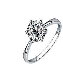 Silenti Jewelry Сребърен пръстен "Изящество" - 7 - 54.5мм (17.2мм диам. )