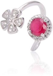 Silenti Jewelry Сребърен пръстен "Червено Щастие" - 5 - 49мм (15.6мм диам. )