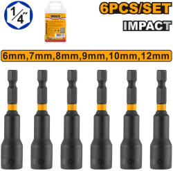 INGCO Set de șurubelnițe 6 piese 6-12 mm magnetice (AMN65061) Surubelnita
