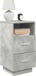 vidaXL 2 db betonszürke éjjeliszekrény 2 fiókkal 36x36x68 cm (858585) - balena