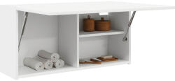 vidaXL fehér szerelt fa fali fürdőszobaszekrény 80x25x40 cm (860085) - balena