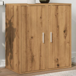 vidaXL 2 db kézműves tölgy színű szerelt fa cipőszekrény 32x35x70 cm (856707)