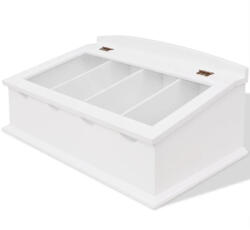 vidaXL vidaXÉ Barokk stílusú fehér MDF evőeszköz tálca (242645)