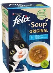 FELIX Purina Felix Soup Original halas válogatás szószban nedves macskaeledel 6 x 48 g