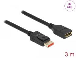 Delock DisplayPort 1.4 prelungitor Negru 3m 87072 (87072)