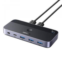 UGREEN CM662 USB 3.0 switch 2 bemenet 4 kimenet fekete (15705) (15705)