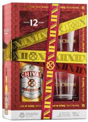 CHIVAS REGAL 12 éves whisky díszdobozban 2 pohárral (0, 7L / 40%)