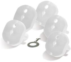 Solight 5E61 Biztonsági konnektorvédő, 5 db + 1 kulcs (5E61)