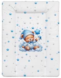 Color pelenkázó lap puha kicsi 70x50cm maci fiú kék - neobaby