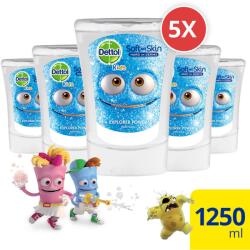 Dettol Kids Érintés nélküli kézmosó utántöltő, Aloe vera kivonattal, 5x250 ml (15997321781232)