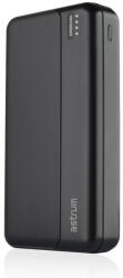 Astrum PB630 Power Bank - Gyorstöltő PD 3.0, Qc 4.0, 2X USB-A (2.4A), 1X Type-C (22, 5W), 20000mAh, Fekete