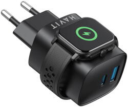 Havit Incarcator de retea KF2343615 USB, USB Type-C Wireless 22W Negru (KF2343615)