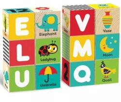 KIDSHITS ABC Cuburi din lemn - 12 buc (KH20/030)