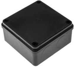 PW Pawbol falon kívüli kötődoboz 100x100x50 mm műanyag fekete UV-álló IP65 S-BOX 116C (S-BOX 116C)