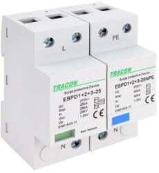 Tracon kombinált túlfeszültség levezető T1+T2+T3 AC 100kA 1+1P ESPD1+2+3-25-1+1P (ESPD1+2+3-25-1+1P)