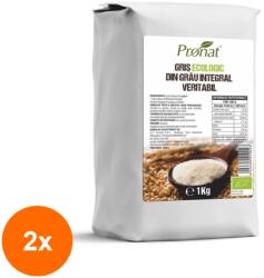 Pronat Paper Pack Set 2 x Gris BIO din Grau Integral Veritabil, 1 kg, Pronat