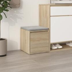vidaXL sonoma tölgy szerelt fa tárolódoboz 40, 5 x 40 x 40 cm (808777) - vidaxl