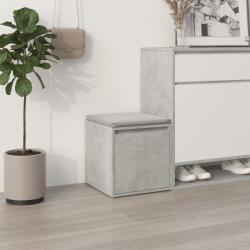vidaXL betonszürke szerelt fa tárolódoboz 40, 5 x 40 x 40 cm (808778)