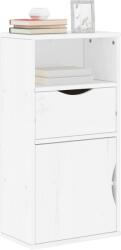 vidaXL ODDA tömörfa fenyőfa oldalsó szekrény fiókkal fehér 40x24x79 cm (4103600)
