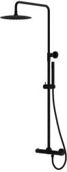 Lavita Orion zuhany készlet fal termosztáttal trópusi zuhany opcióval fekete 5900378341642 (5900378341642)