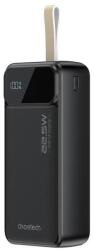 Choetech 068956 Choetech B730 Powerbank, 2 x USB-A + USB Type-C, 30000mAh, 22.5W PD, fekete (068956)
